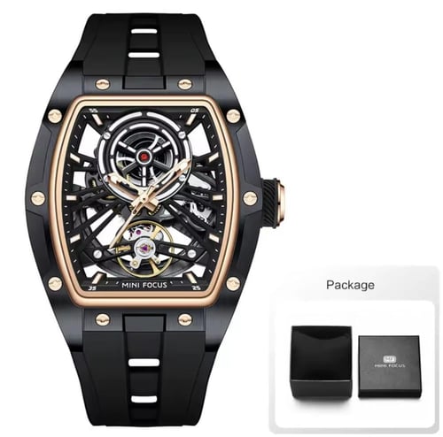 ساعة طراز ريتشارد ميل لون أسود ذهبي صناعة megir