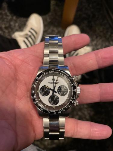 ساعة بول نيومان دايتونا كوارتز ابيض واسود من PAGAN...