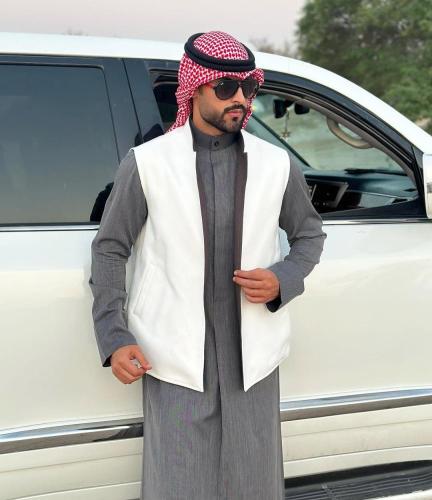 سديري رجالي رسمي لون ابيض لشتاء
