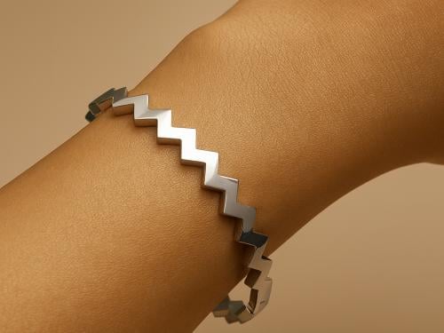 إسورة شكل هندسي silver