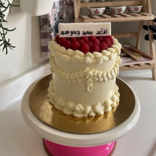 كيك 6 انش طبقتين