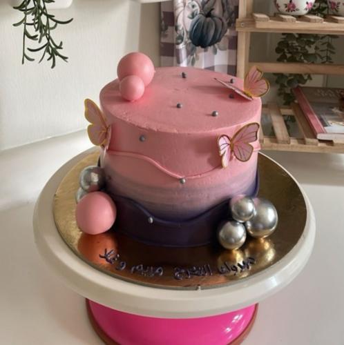 كيك 6 انش طبقتين