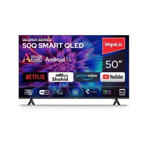 شاشة امبيكس 50 بوصة - كيو لد QLED - اندرويد 14 - -...