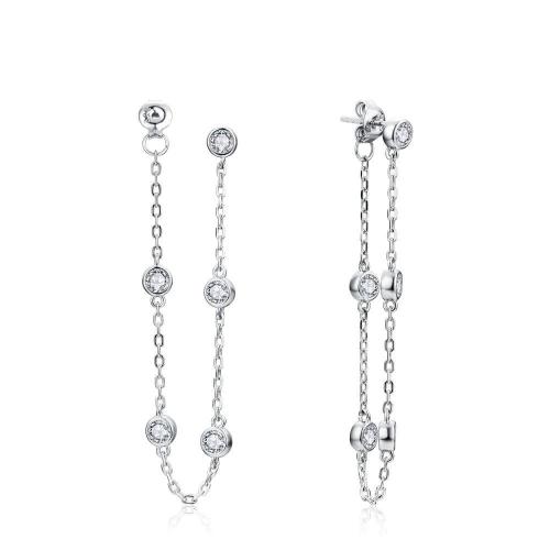 Moissanite round earrings with the luxury of diamonds