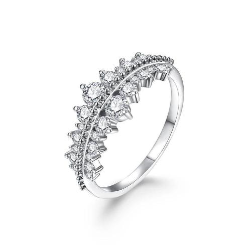 Moissanite ring with a brilliant cut