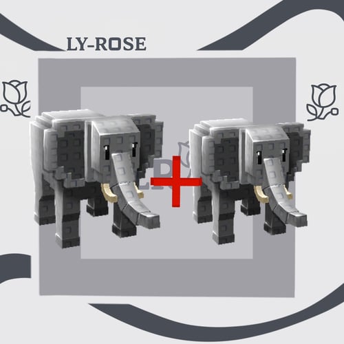 فيل // ELEPHANT// 2x. ماب المزرعه -grow a garden