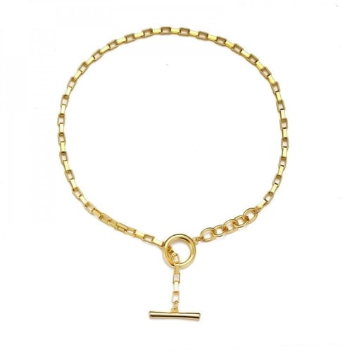 سلسال سلسلة بقفل دائري لون ذهبي