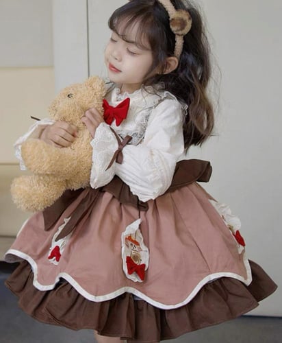 فستان بني فرنسي