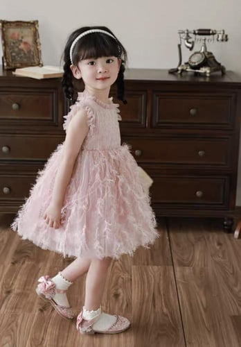 فستان زهري ترتر