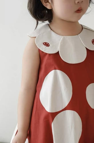 فستان ماشروم منقط