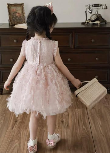 فستان زهري ترتر