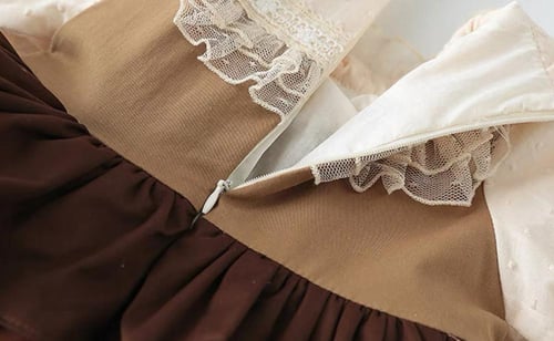 فستان بني فرنسي