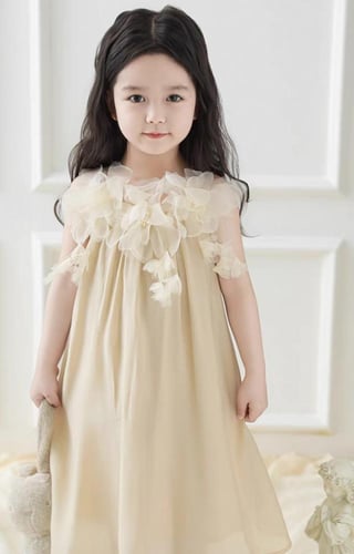 فستان ورده بيج