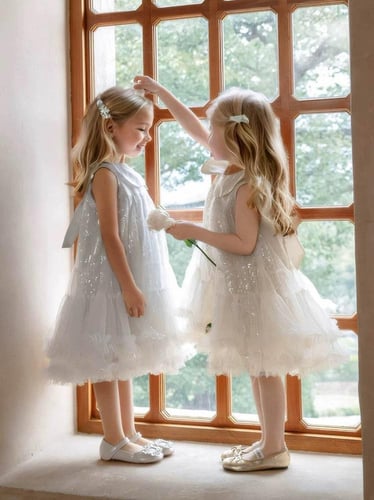 فستان فضي ترتر