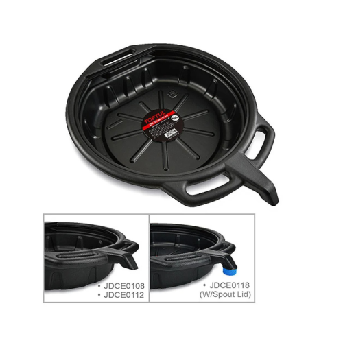 TOPTUL 12L Oil Drain Pan Heavy Duty HDPE Fluid Catch Tray