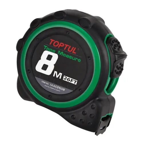 TOPTUL Heavy Duty Measuring Tape 8M/26FT with 25mm Blade