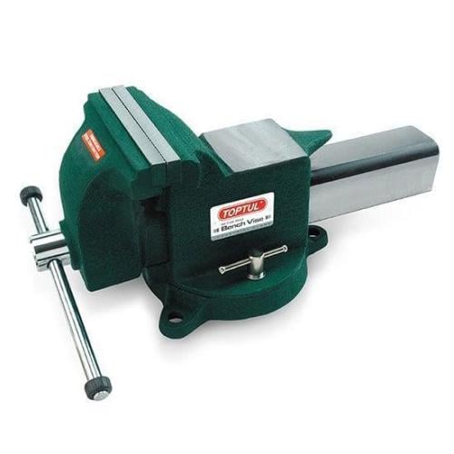 TOPTUL 6" All Cast Steel Bench Vise with 360° Swiv...