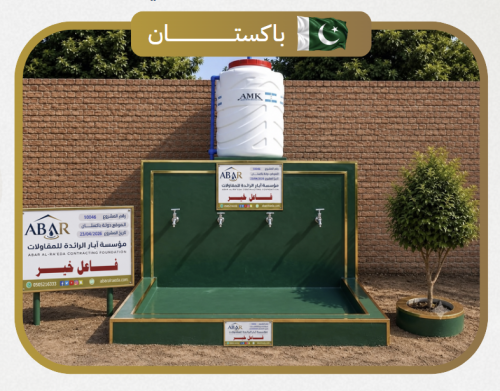 بئر ارتوازي مع خزان سعة 800 لتر ومواضيء سيراميك -...