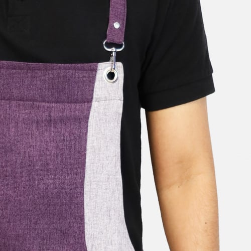 مريلة بلون بنفسجي ورصاصي فاتح