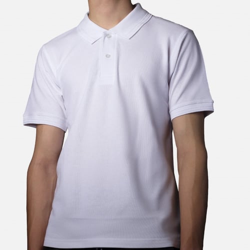 تيشرت بولو أبيض مع تطريز الشعار أو الاسم (أمام أو...