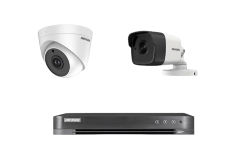 Two 5MP cameras (indoor and outdoor) + 4-channel H...