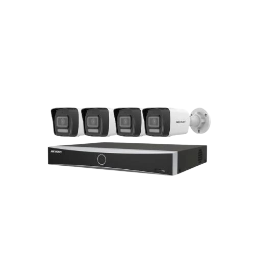 4 IP surveillance cameras - 6MP resolution + 4-por...
