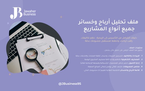 تحليل أرباح وخسائر المشروع - Profit & Loss
