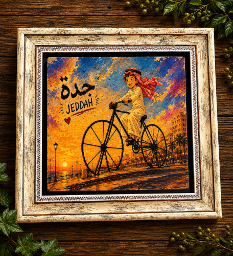 لوحه من الحجر الطبيعي الفاخر (دوار الدراجة)جدة مقاس 20*20