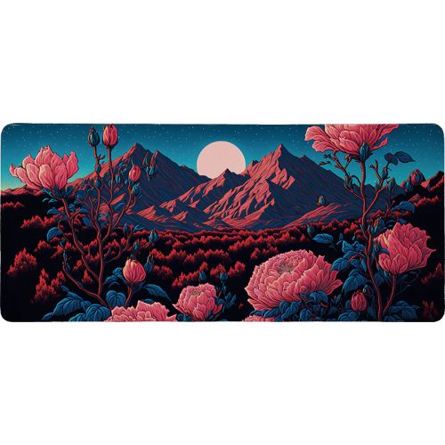 Moonlit Blossom Valley Mouse Pad