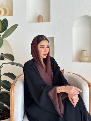 Reversible black x brown abaya