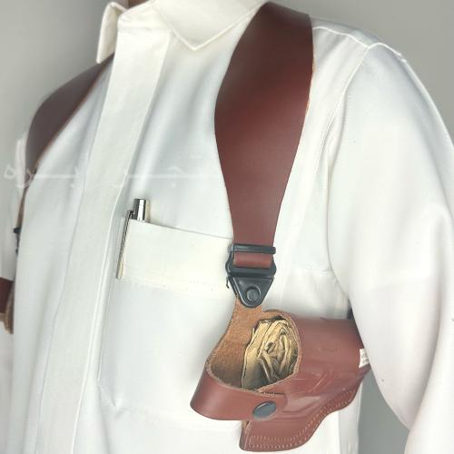 A half leather Pakistani belt buckle