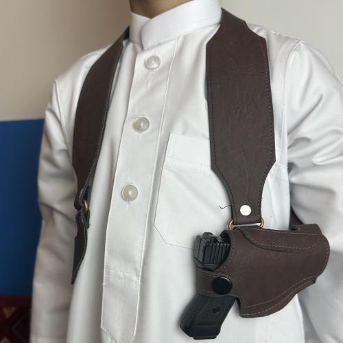 محزم لون بني ساده للأطفال