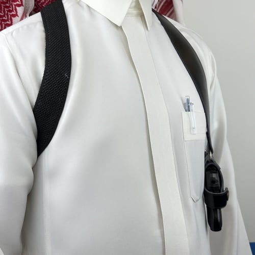 محزم مسدس ربع جلد سنقل لون اسود
