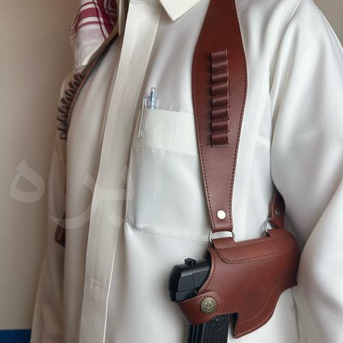محزم مسدس نص جلد كامل لون بني اصدار خاص