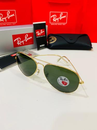 3025 AVIATOR 001/58 glossy gold dark green Polariz...