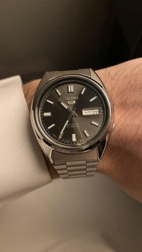 ساعة سيكو 5 اوتوماتيك - رمادي