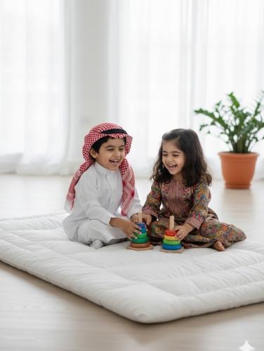 المرتبة الصوف مغلفة بالقطن الطبيعي