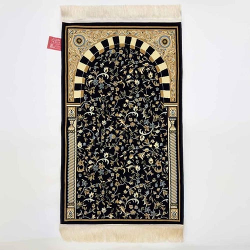 لُجّ – سجادة صلاة مسجد قباء الفاخرة (كحلي غامق ملك...