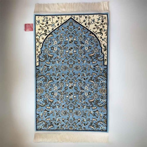 سَميّ – سجادة صلاة مسجد قباء الفاخرة (أزرق ملكي عم...