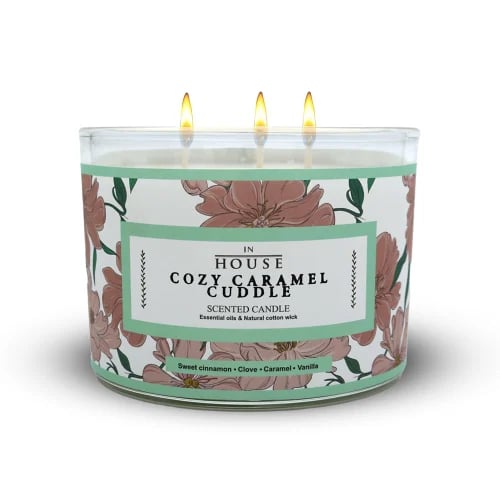 Cozy Caramel Cuddle Scented Candle 320g