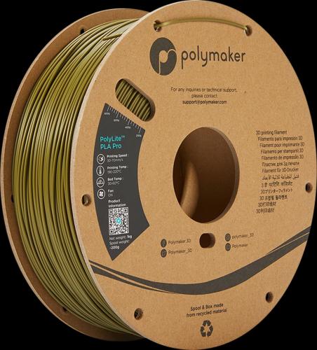 Polymaker PolyLite™ PLA Pro Filament Army Green 1k...