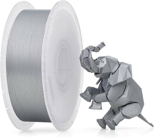 Bambulab Basic PLA Filament Silver 1kg (with spool...