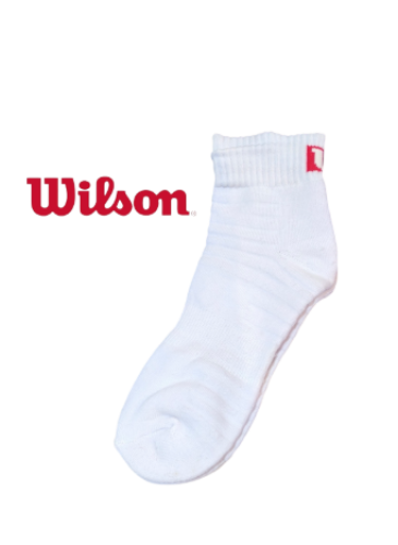 جوارب رياضية WILSON – أبيض وأحمر مقاس 5-13