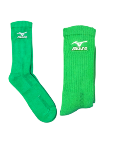 جوارب رياضية MIZUNO – أخضر وأبيض مقاس 24-27 سم