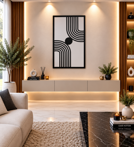 لوحات خشبية طولية تصميم عصري