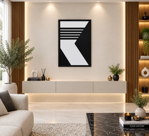 لوحات خشبية طولية تصميم عصري