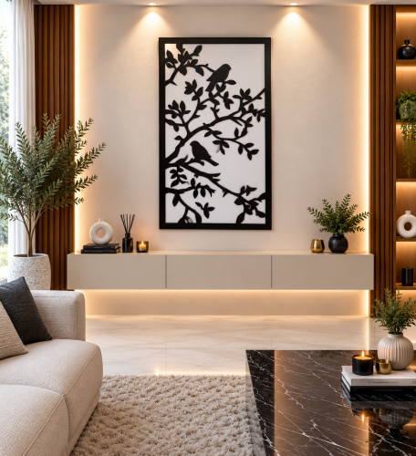لوحات خشبية طولية تصميم عصري