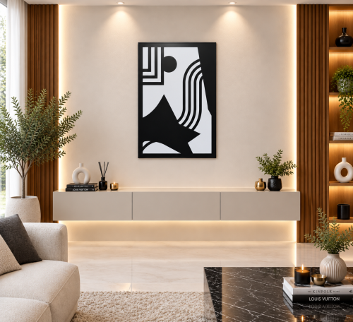 لوحات خشبية طولية تصميم عصري