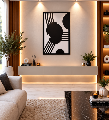 لوحات خشبية طولية تصميم عصري