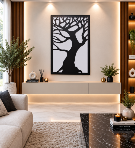 لوحات خشبية طولية تصميم عصري